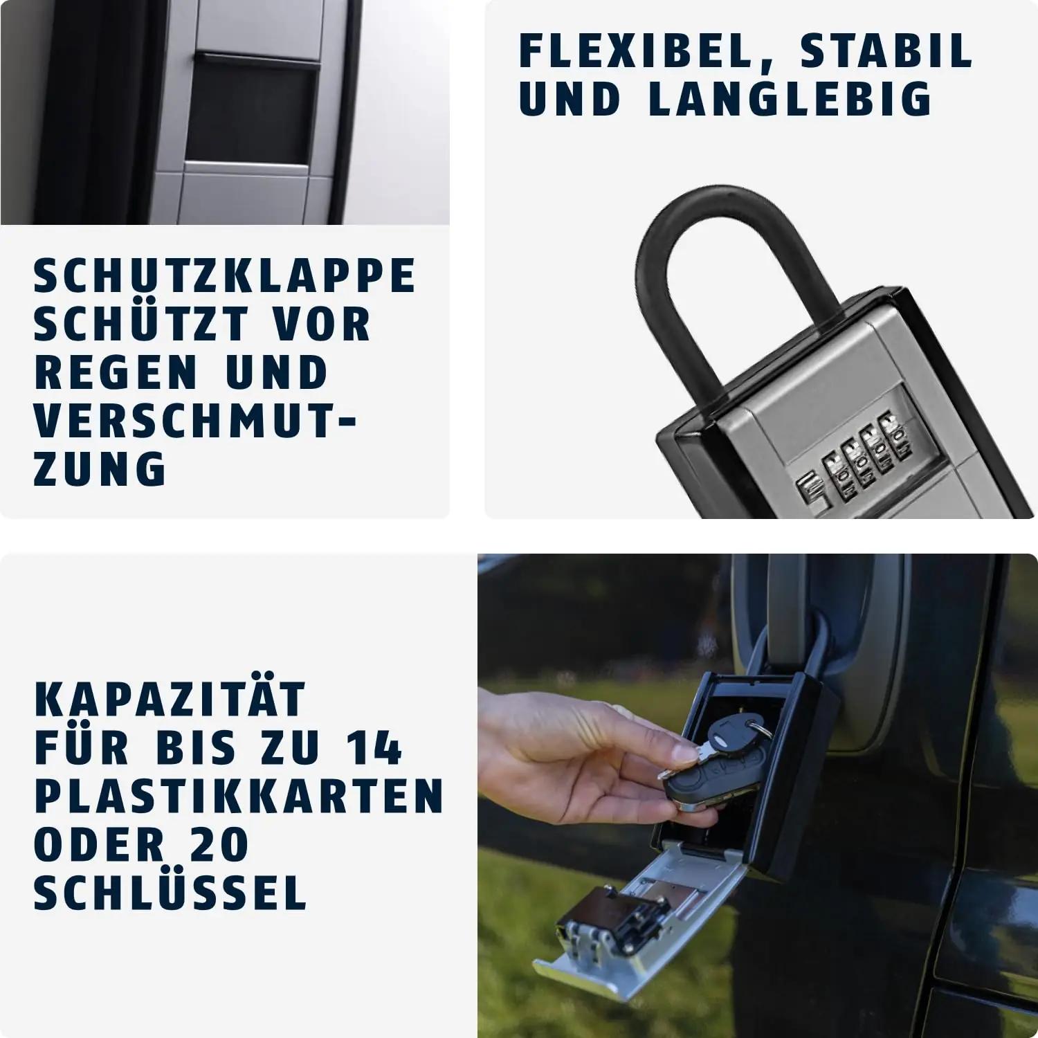 ABUS turvaline KeyGarage 463303 plastist võtmehoidja aedik – pakend ja tarvikud