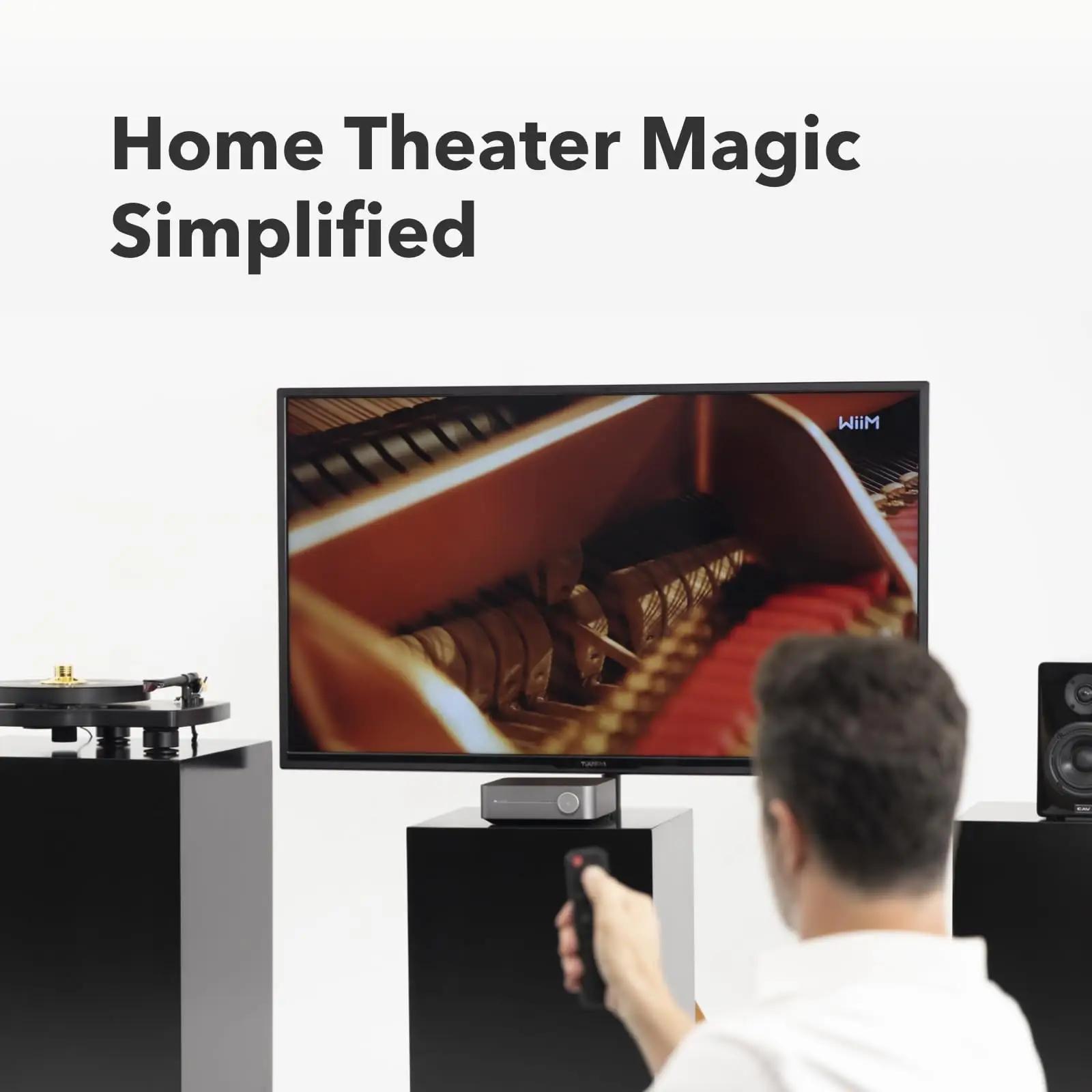 WiiM elegantne alumiiniumvõimendi – multiroom ja HDMI tugi – lisavaade