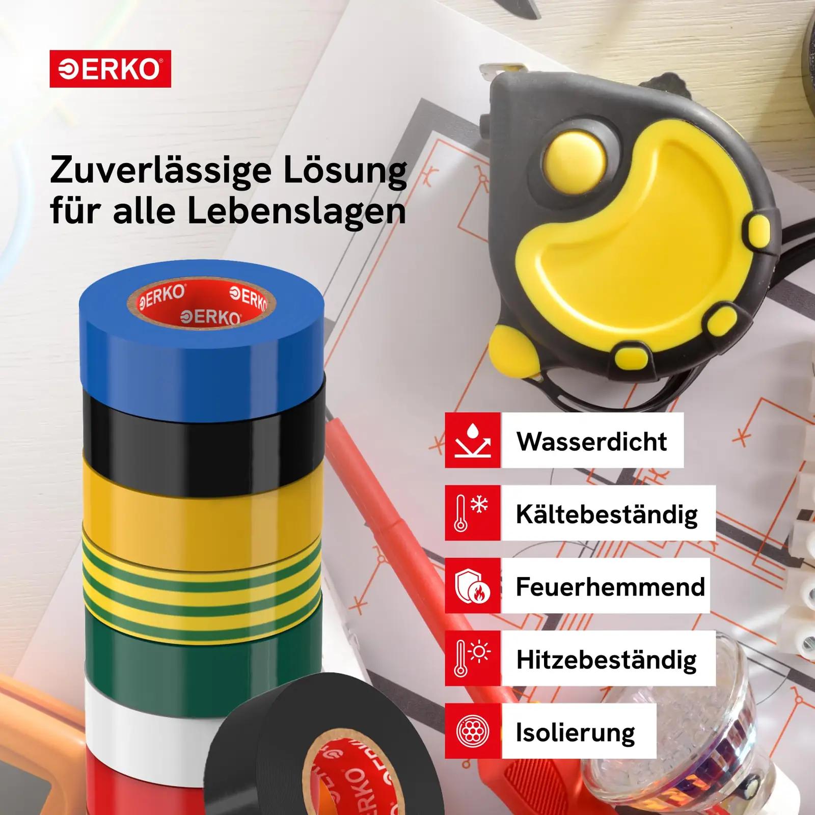 ERKO PVC-isolatsioonteip kollane – teibid – pakend ja tarvikud
