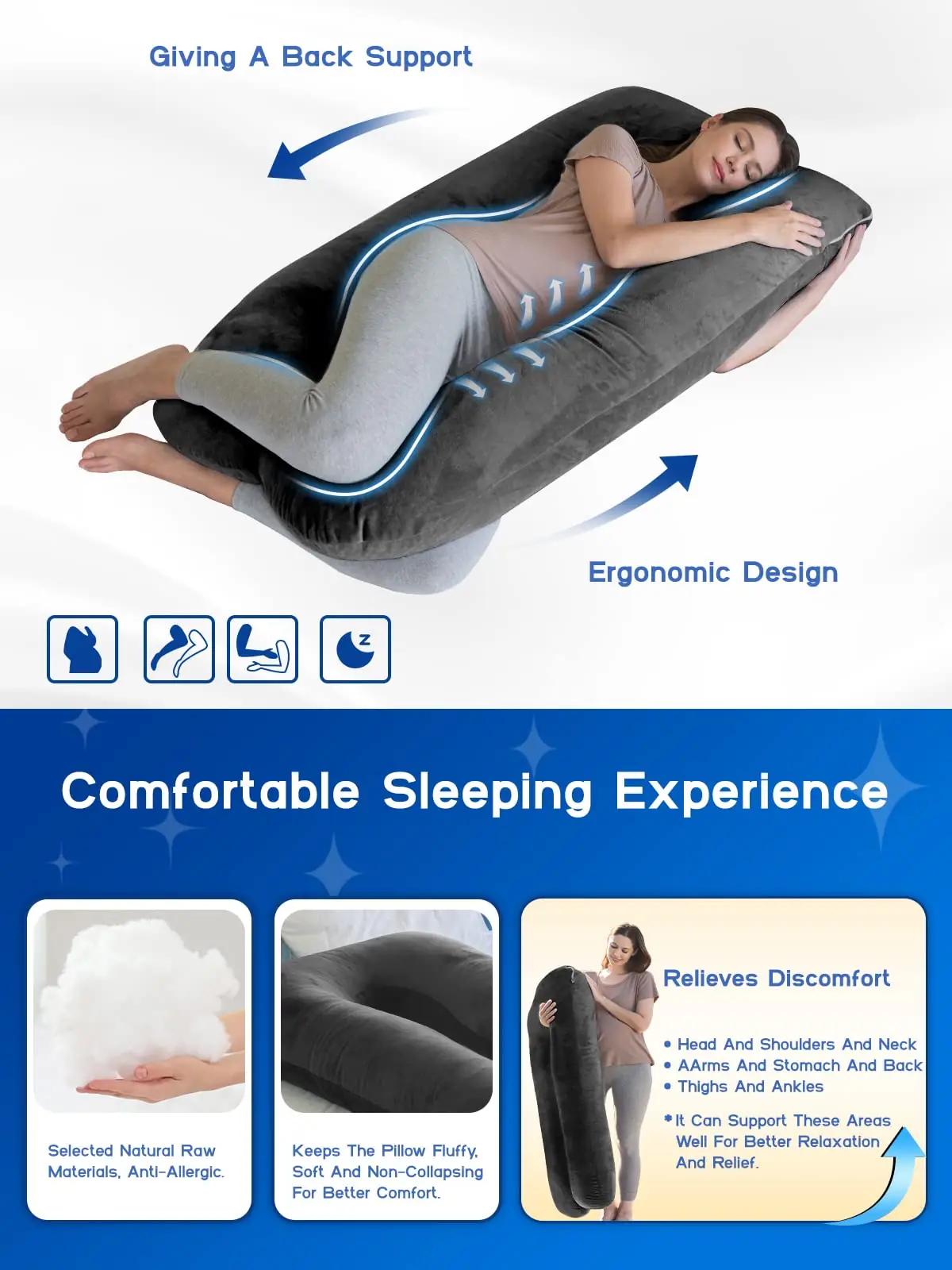 Wndy’s Dream pehme sünnituspadi – Premium XXL U-kujuline 150×78 – kasutusnäide