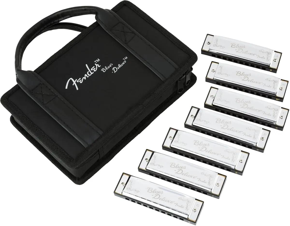 Fender metallist mundharmonika-set – puidude ja puhkpillid