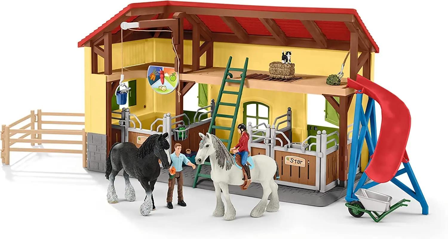 SCHLEICH mängukomplekt – realistlik hobusetall lastele – pakend ja tarvikud