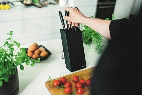 Fiskars disainitud nuga hoidja koos 5 noaga – kestev pärn – pilt 13