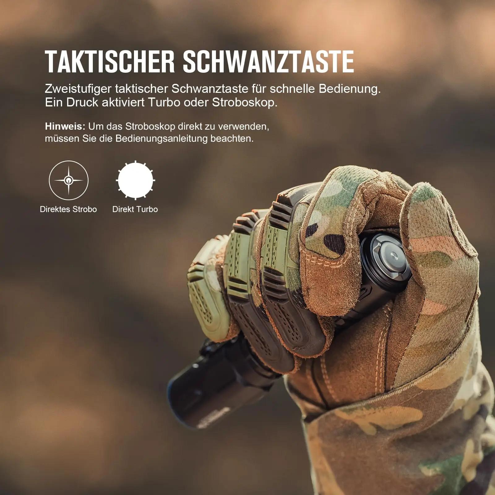 OLIGHT kvaliteetne taktikaline taskulamp — roostevaba, USB-laetav – pilt 6