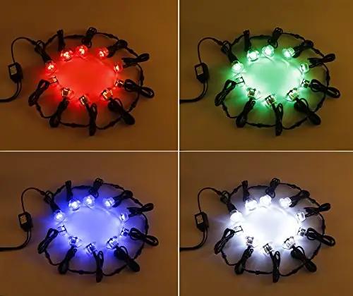 CHNXU roostevaba terrassivalgustus 10‑tk RGB maapealne – pakend ja tarvikud