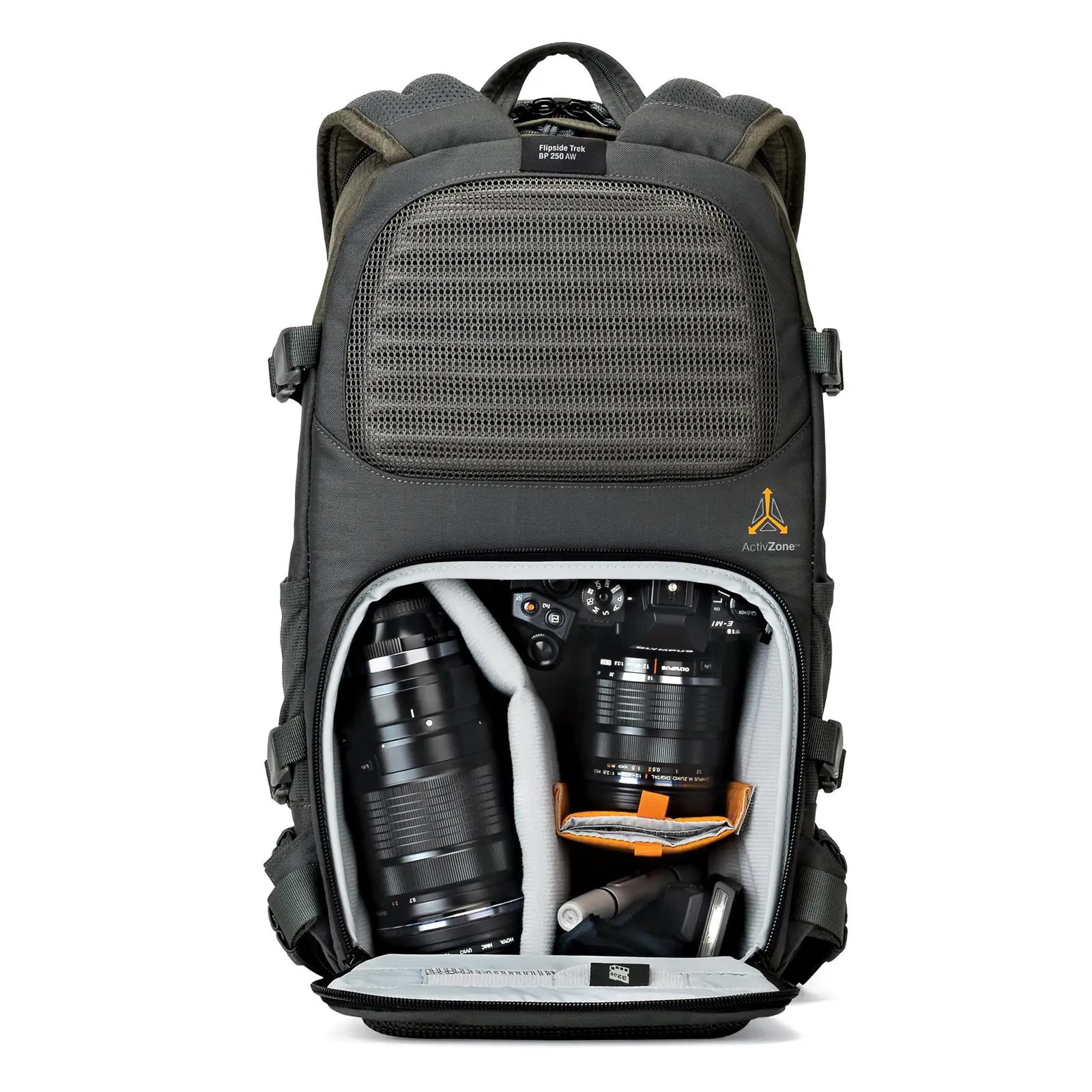 Lowepro kerge ja kaitsev Flipside Trek kaamerakott – kasutusnäide