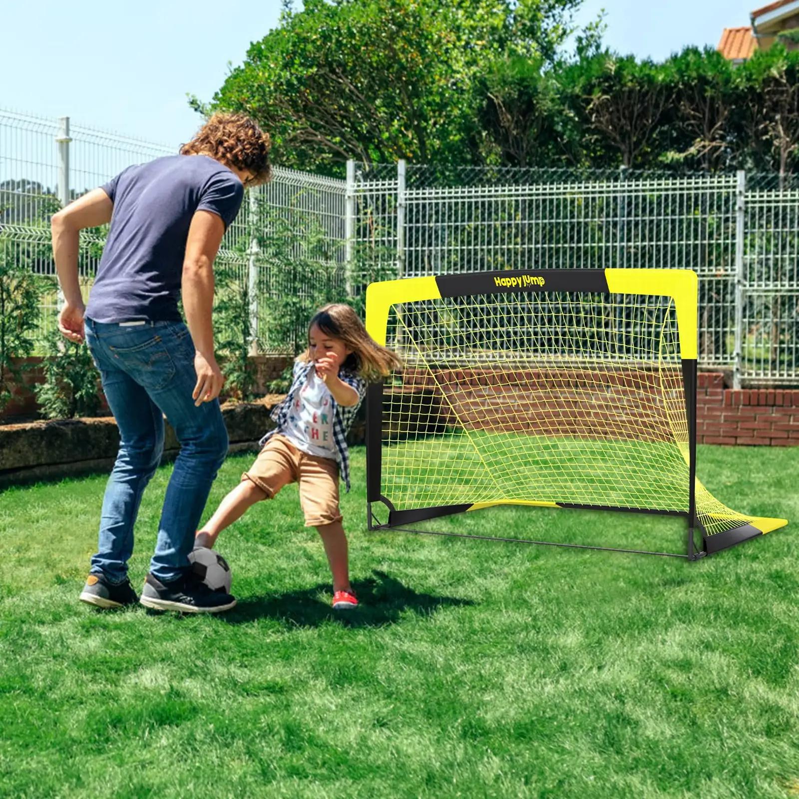 Happy Jump kerge pop-up jalgpallivärav – vastupidav klaaskiud – detailne vaade