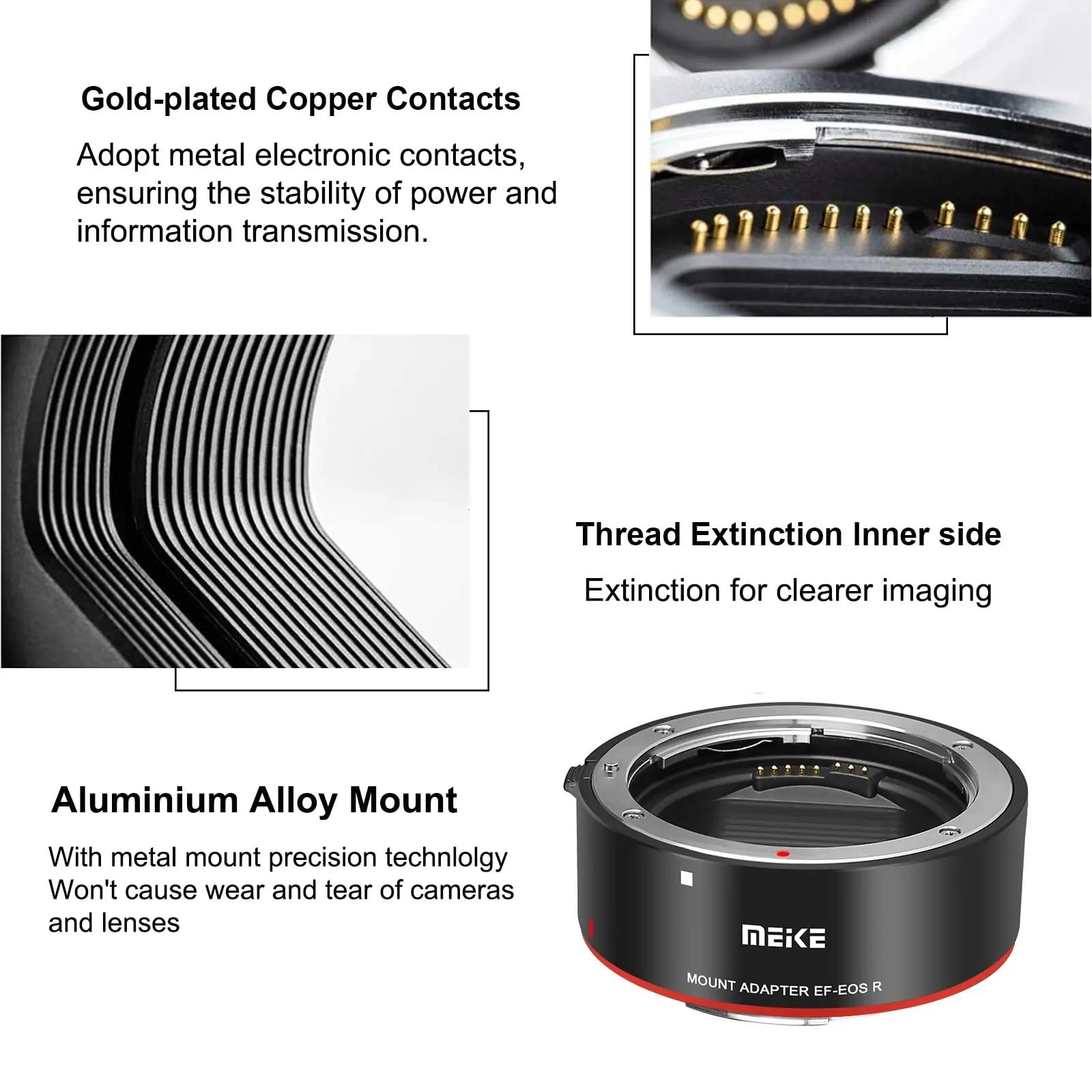 Meike metallist EF-EOS R adapter — EF/EF-S objektiivide kasutus – kasutusnäide
