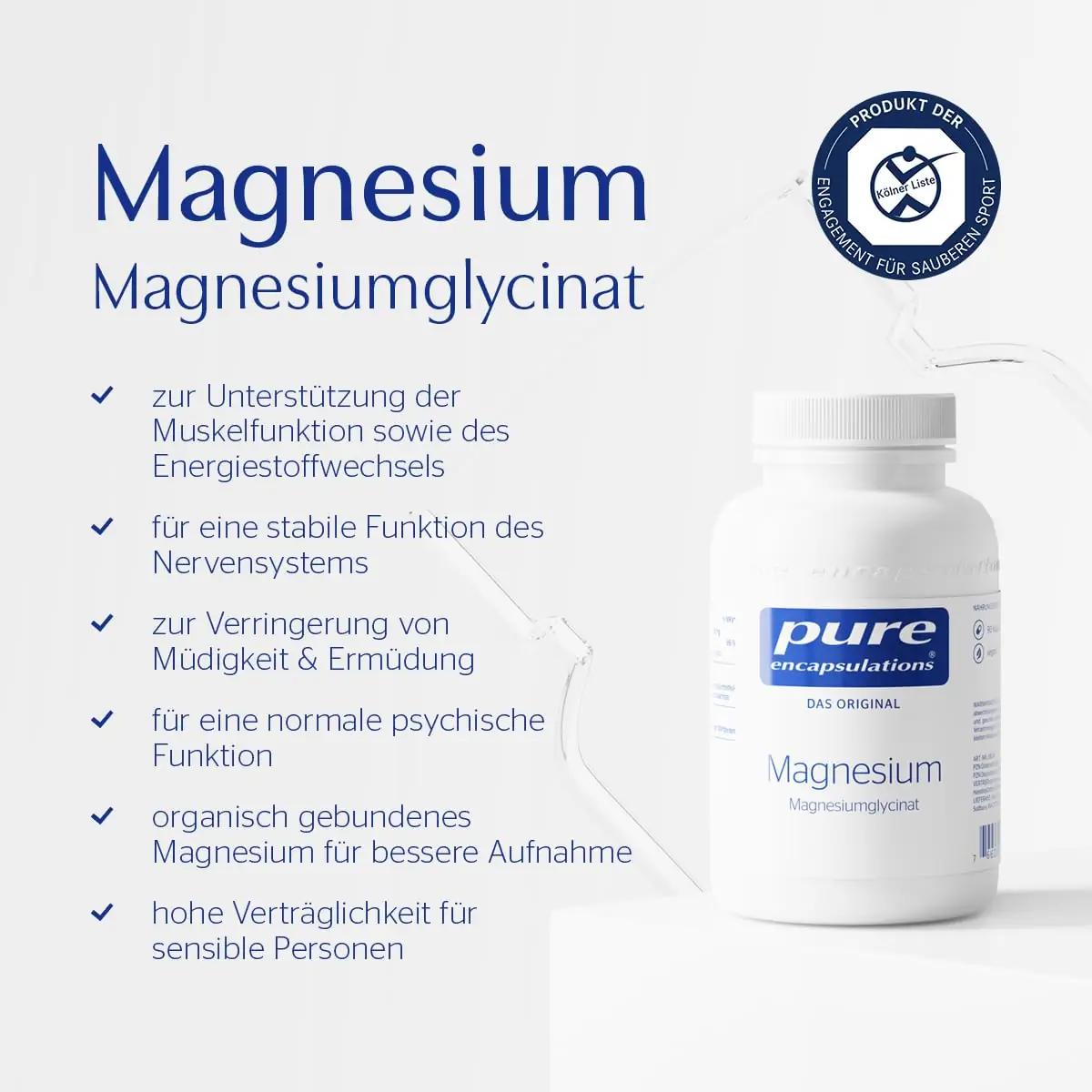 Pure Encapsulations magneesiumglütsinaat – detailne vaade