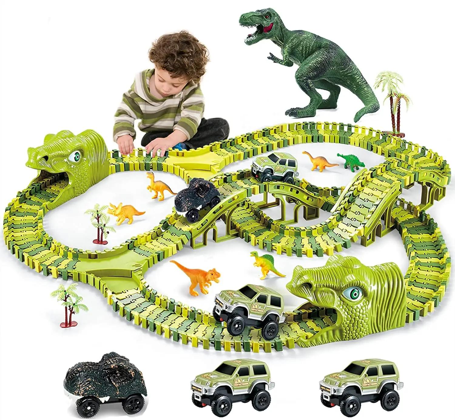 burgkidz värvikas dinosaurus-rada mängukomplekt lastele