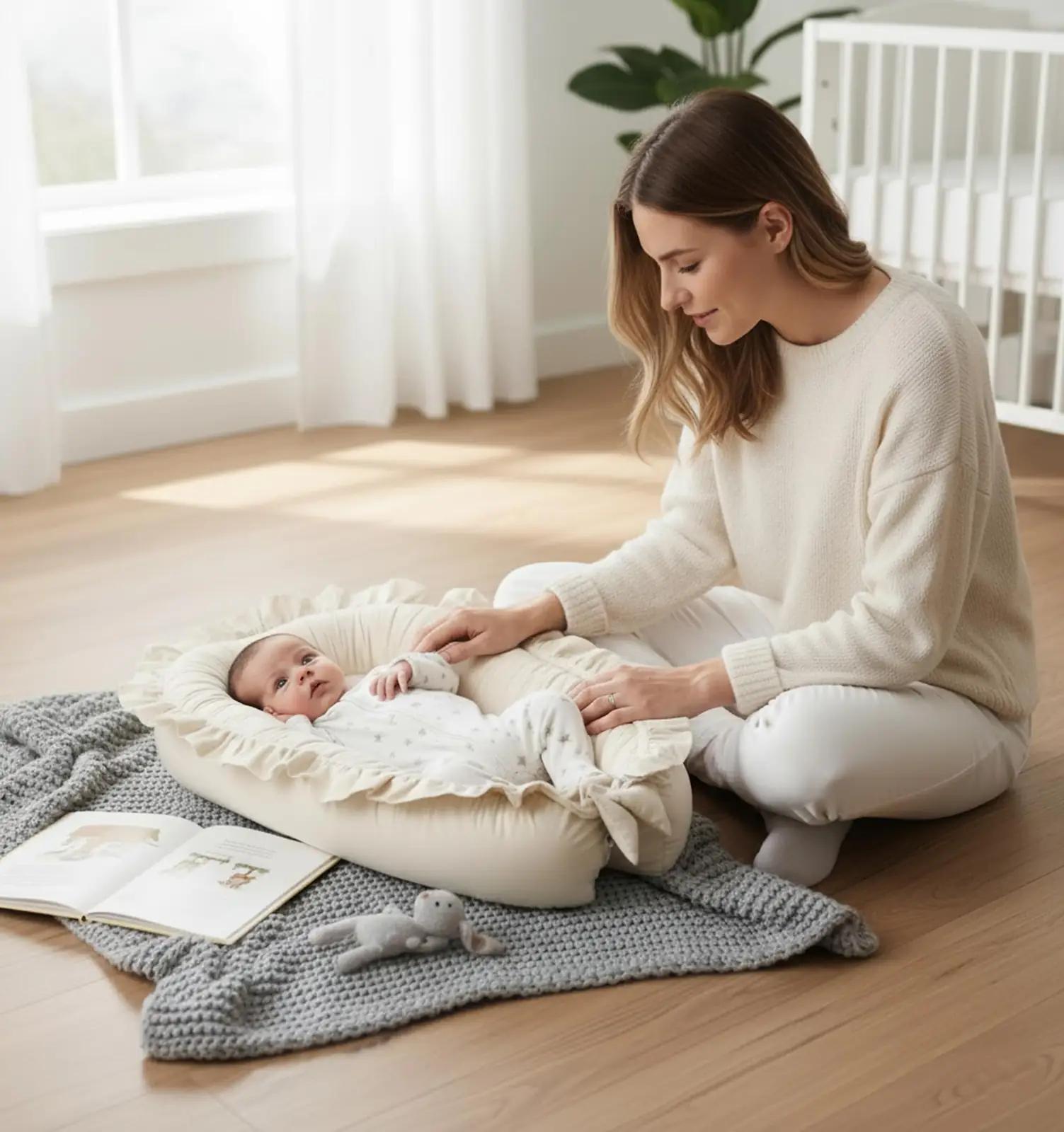 PIMKO pehme beebinest 100% puuvill – turvaline uni – detailne vaade