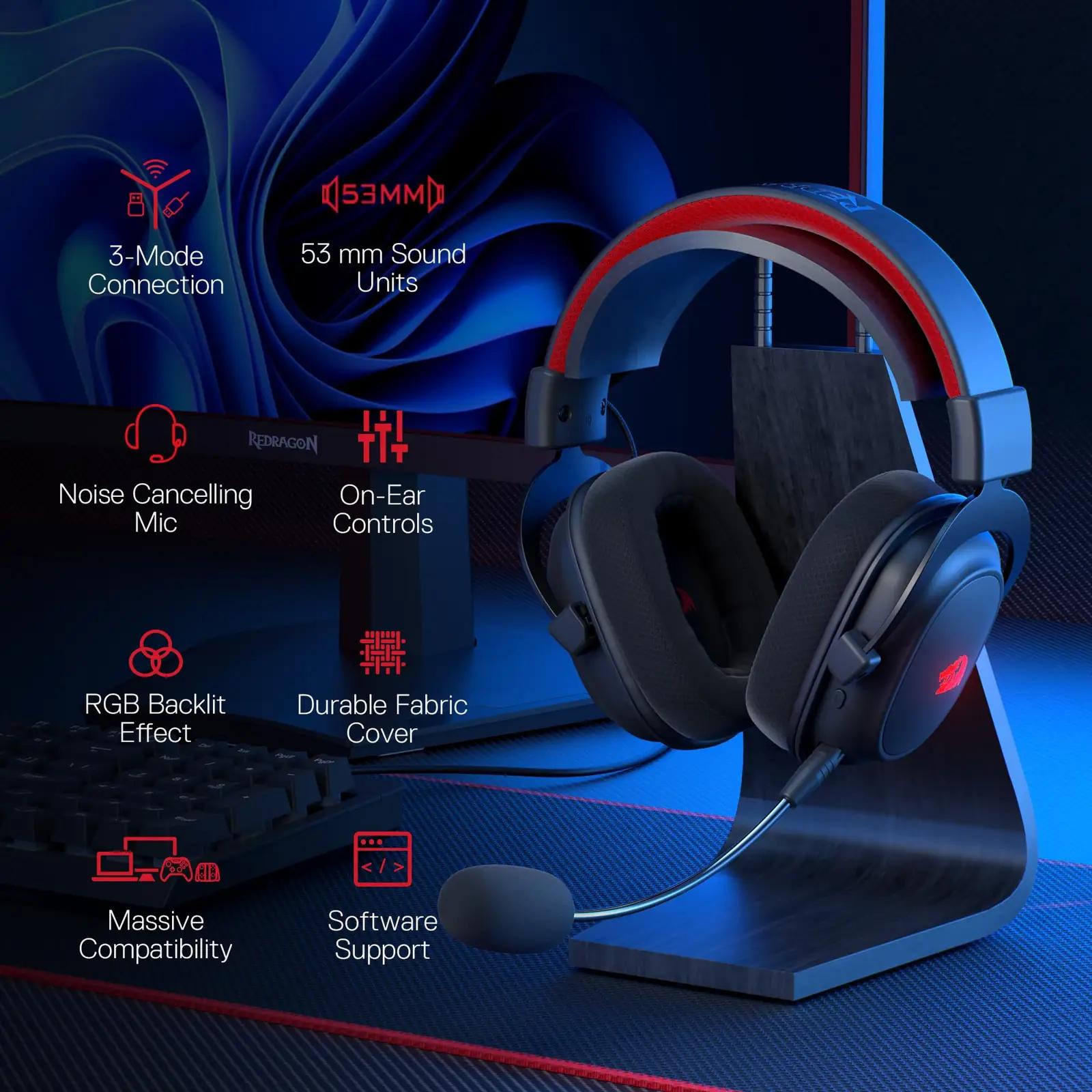 Redragon mugav kunstnahast mängukuular – H510 PRO – detailne vaade