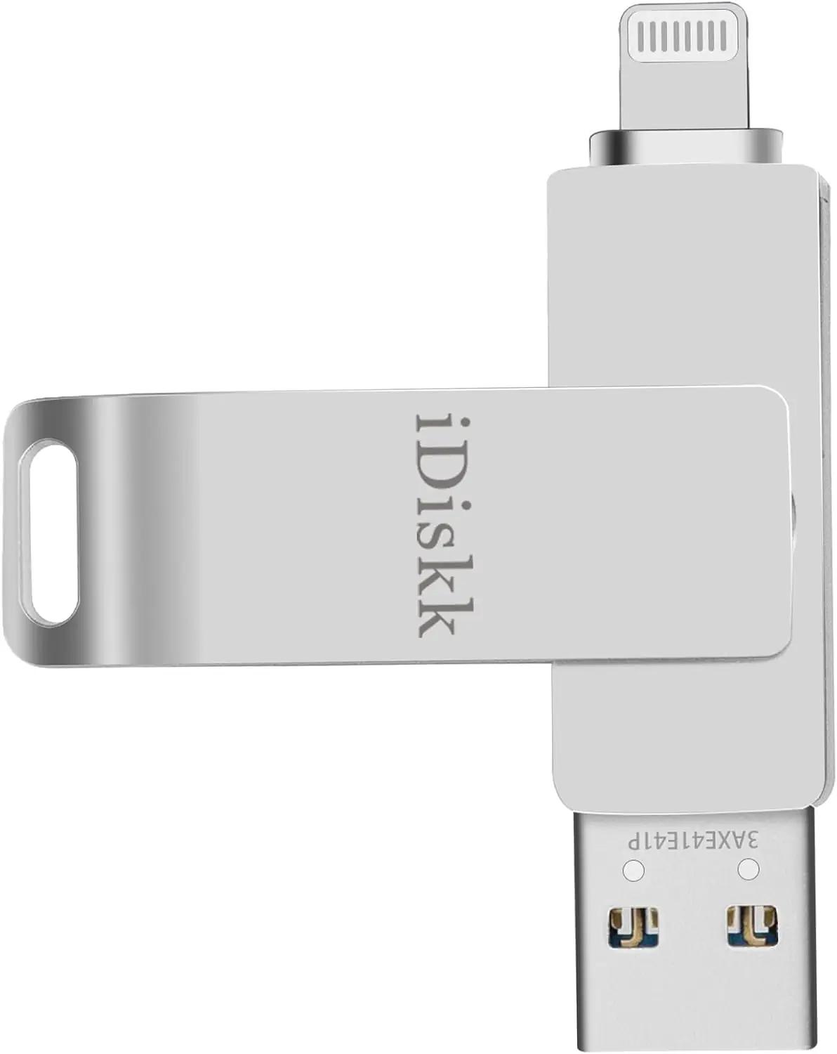 iDiskk elegantne Silver 128GB mälupulk iPhone’ile