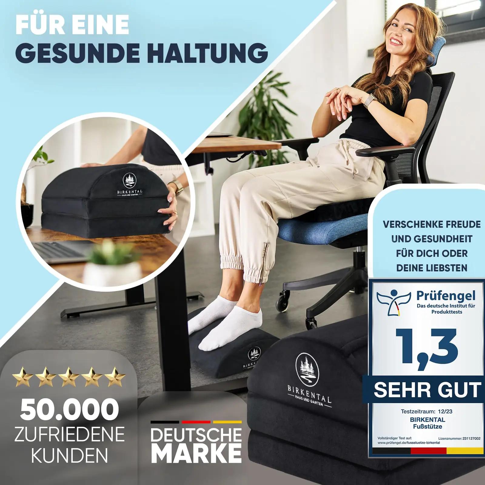 Birkental ergonoomiline jalatugi pehme kotiga — kontori mugavus – pilt 7