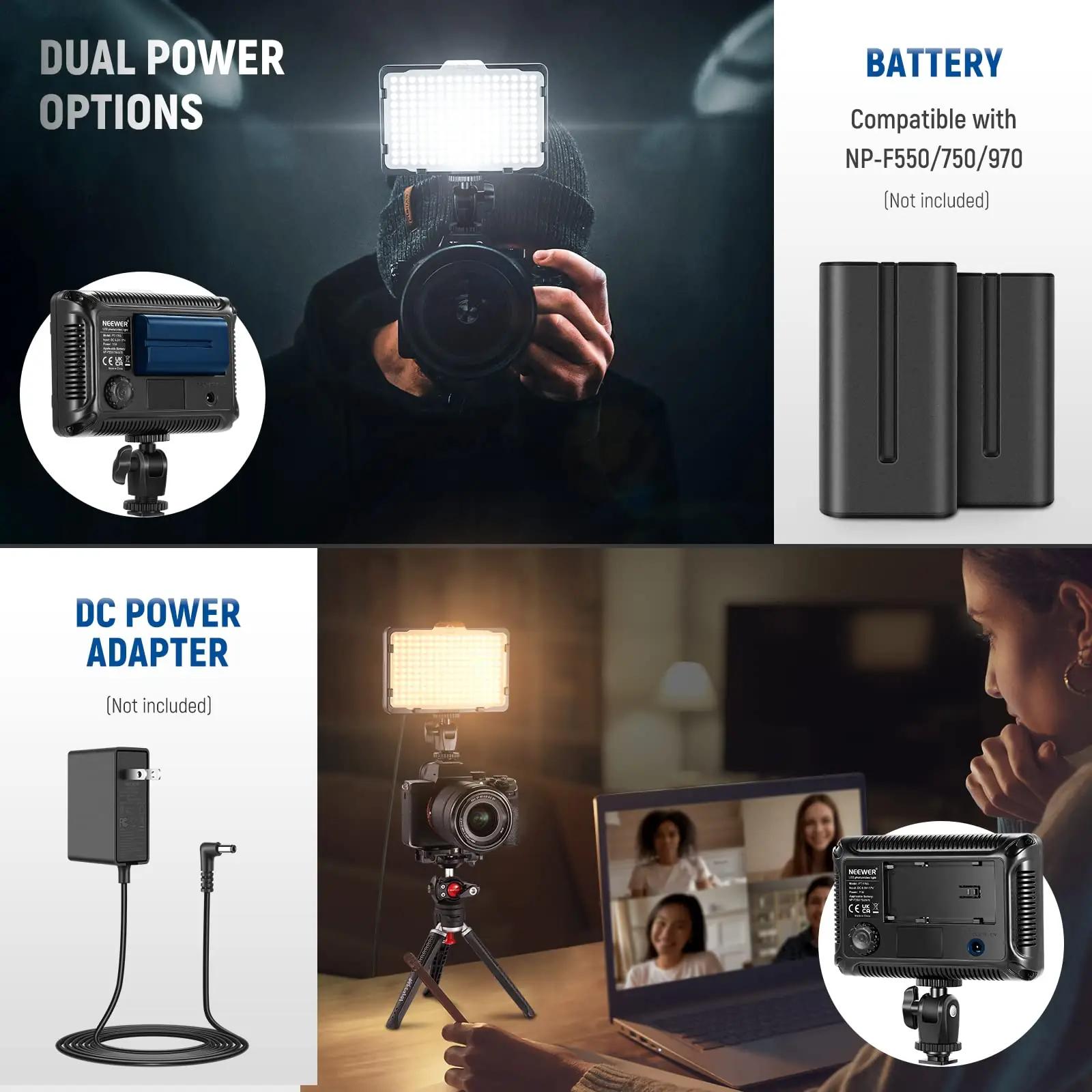 NEEWER kerge 176 LED paneel 5600K – kompaktne stuudiovalgus – lisavaade