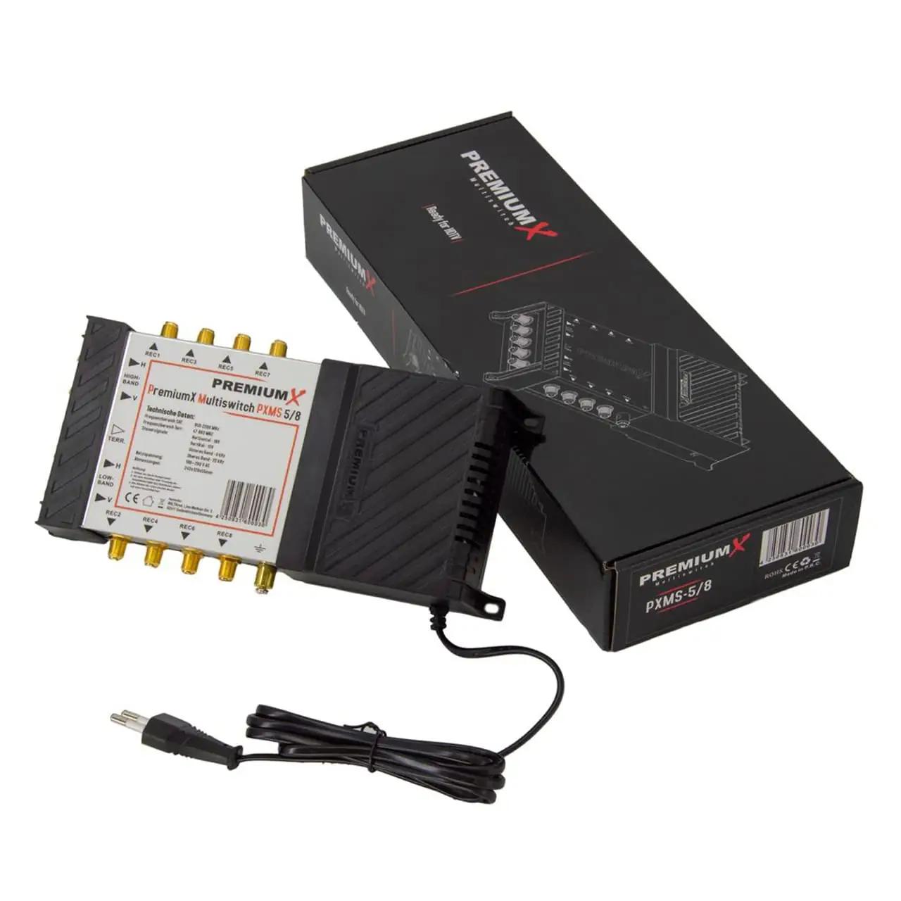 Premium X sateliitmultischalter PXMS-5/8 — 1 SAT kuni 8 kasutajat – pilt 7