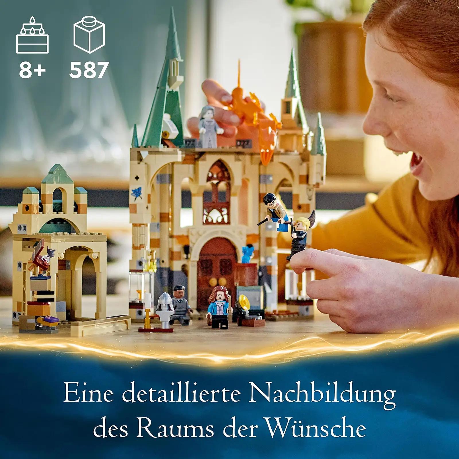 LEGO Harry Potter – suur nõiutud Ruum der Wünsche komplekt – pakend ja tarvikud