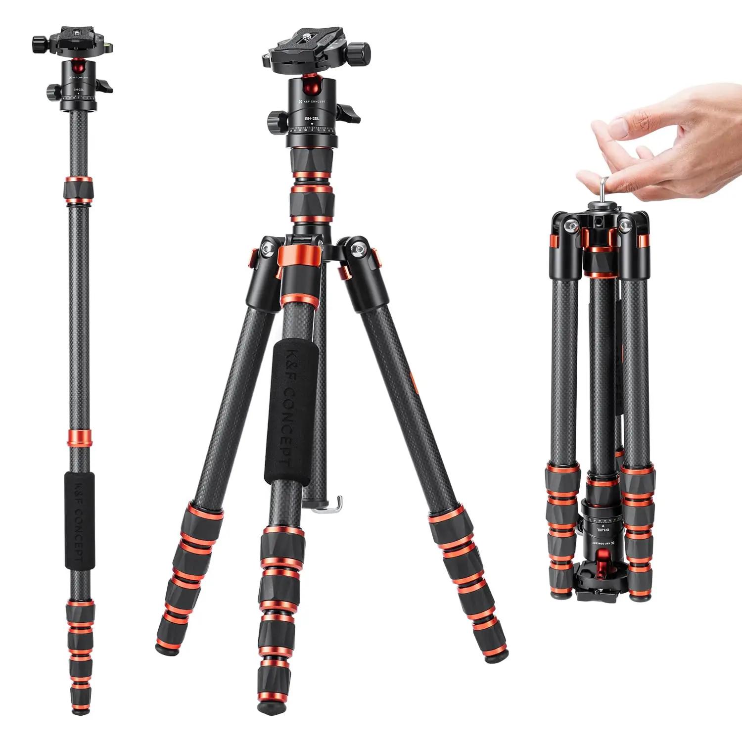 K&F CONCEPT kerge süsinikkiust statiiv 152 cm
