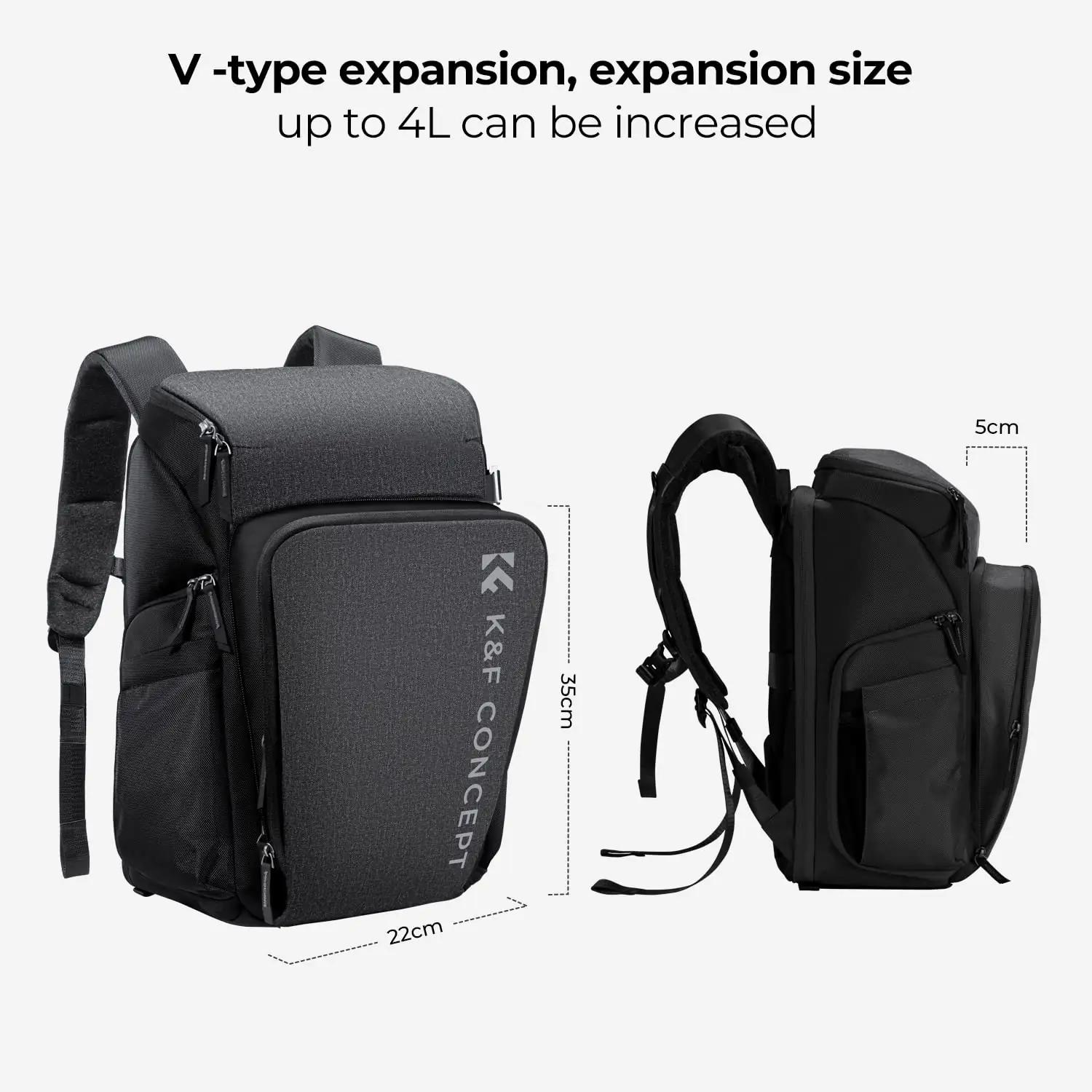 K&F CONCEPT vastupidav fotokott 25L — sülearvutisahtliga – pilt 6