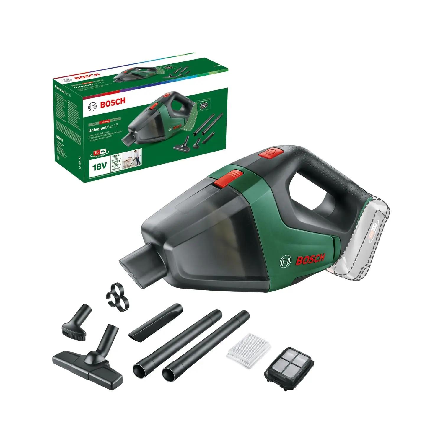 Bosch kerge akupuuduv tolmuimeja — UniversalVac 18, roheline