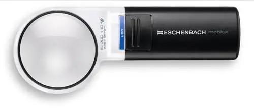 Eschenbach LED-luup 5x, kompaktne käepärane luup kingituseks – detailne vaade
