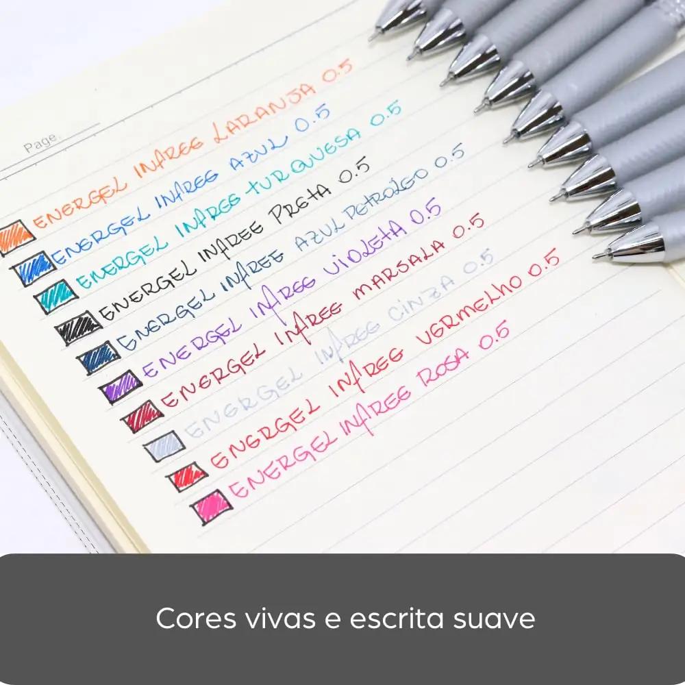 Pentel EnerGel Pure sinine pastapliiats – sile ja kiire kuivamine – kasutusnäide
