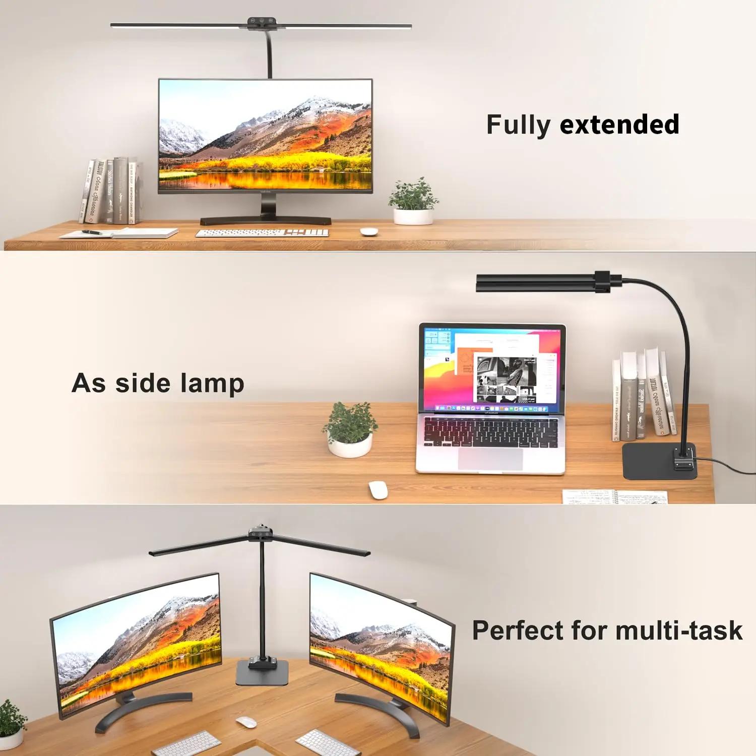 KableRika LED-laudlamp metalljalal — dimmitav, silmakaitse – detailne vaade