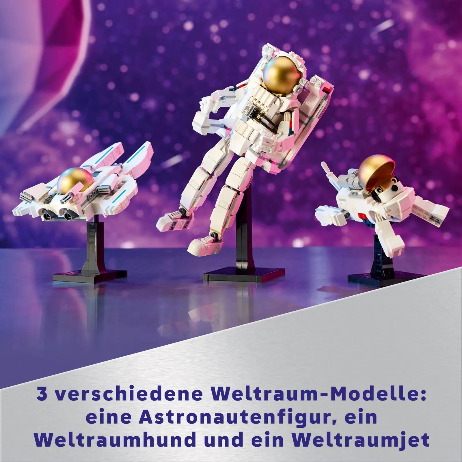 LEGO loovkomplekt 3in1 astronaut ja kosmosekoer – pilt 6