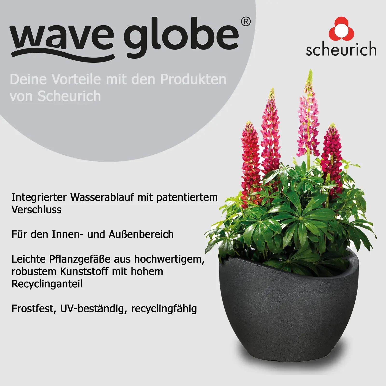 Scheurich must-graniit istutuspott Wave Globe — vastupidav – pilt 6