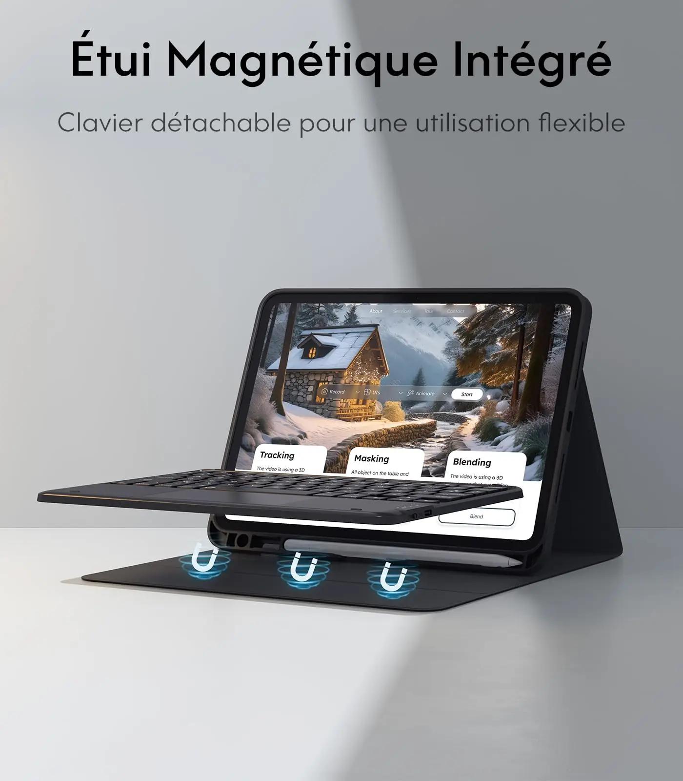 CHESONA stiilne klaviatuurikaan iPad Pro 11 jaoks, retro – lisavaade