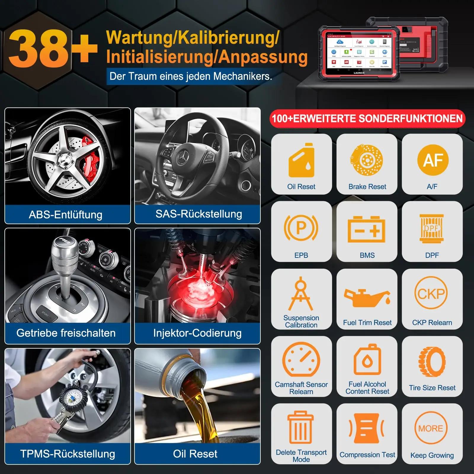 LAUNCH professionaalne X431 Pro Elite OBD2 koguauto diagnostika – lisavaade