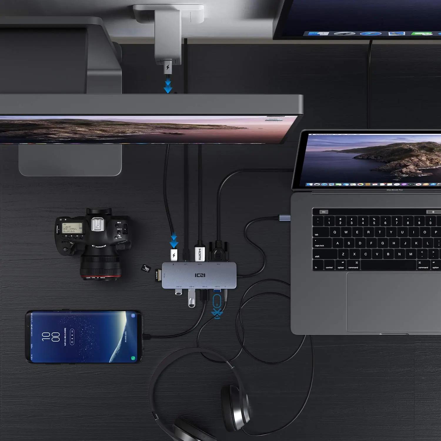 ICZI mitmeotstarbeline USB-C dokk – laieneb HDMI ja Ethernetiga – pilt 8