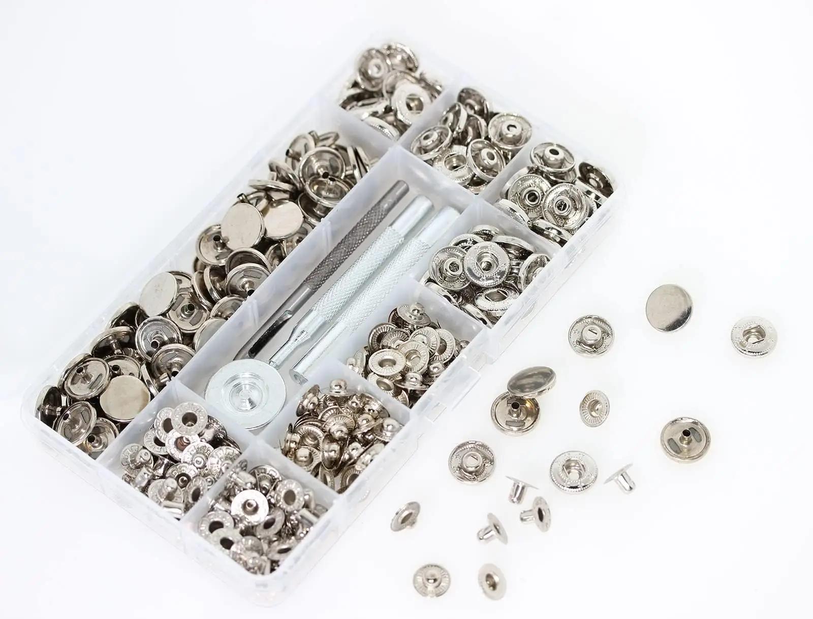BetterJonny Druckknöpfe-Silber-80set surunupud – detailne lähivaade