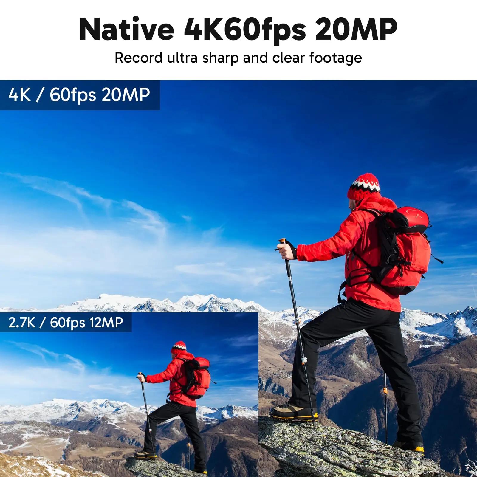 AKASO V50 Elite seikluskaamera 4K60 — veekindel ja mitmekülgne – detailne vaade