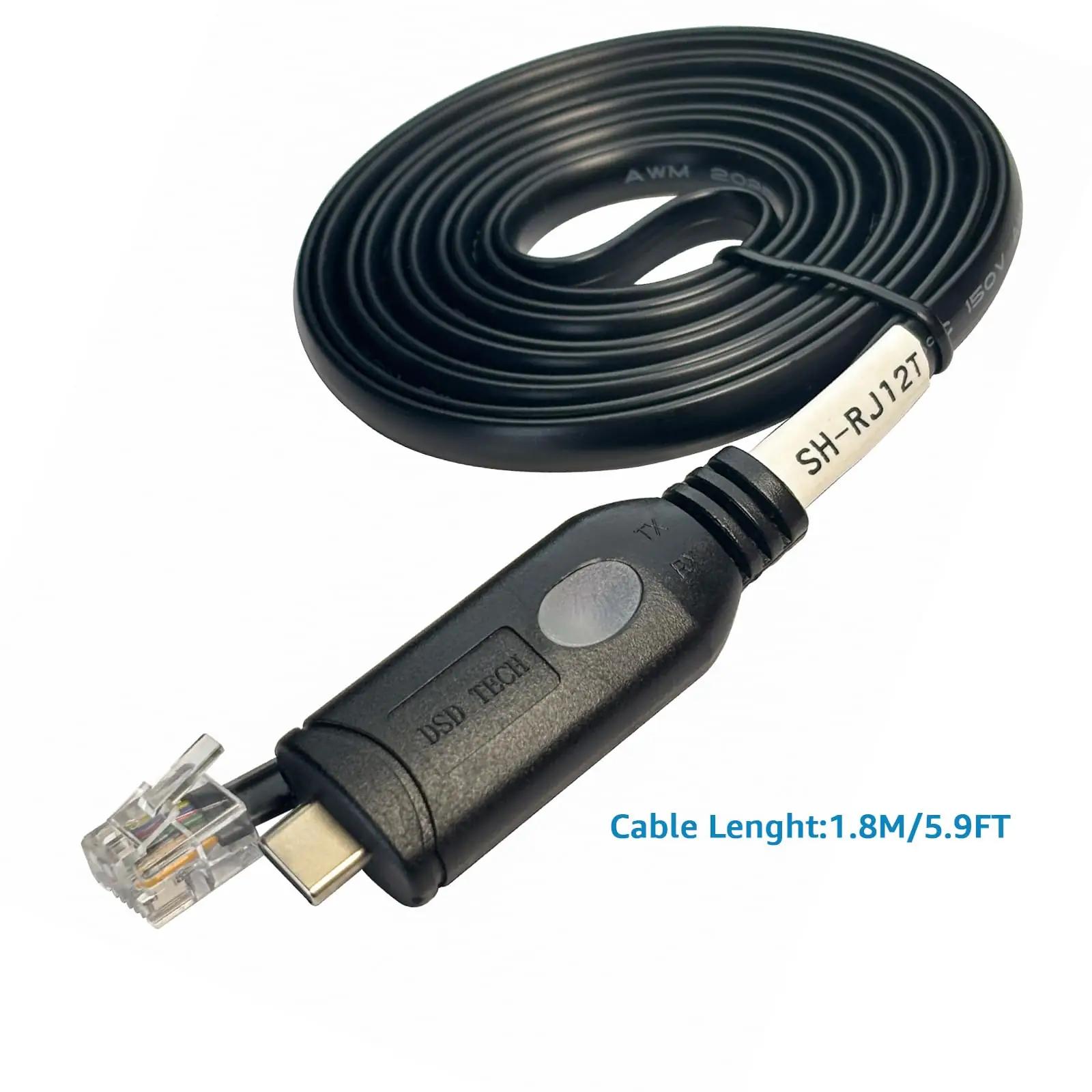 DSD TECH vastupidav USB-C–RJ12 seeriakaabel PDU seadmetele – pilt 6