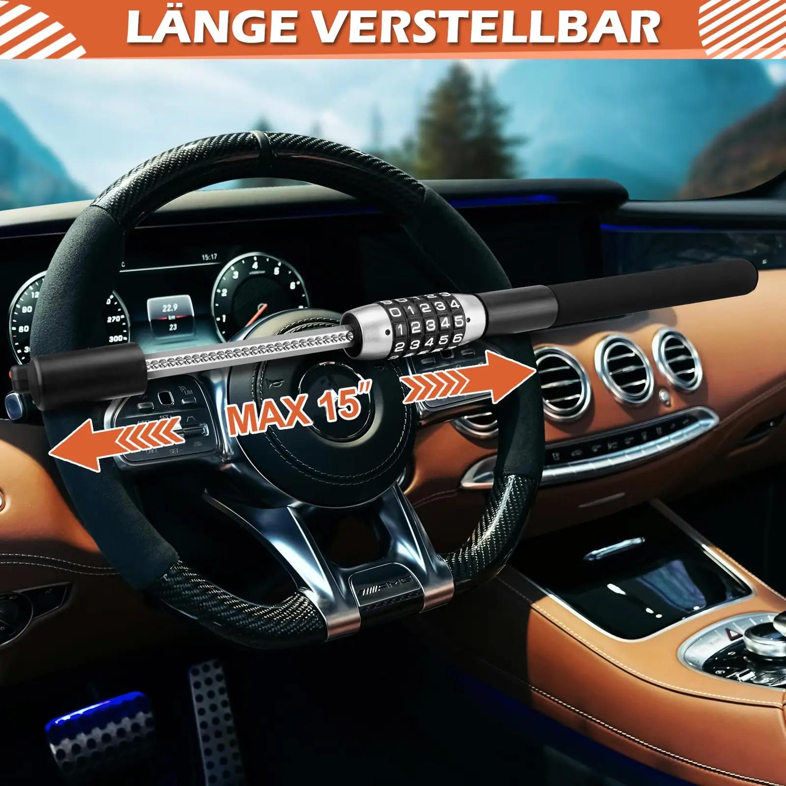 Tevlaphee turvaline Lenkradkralle — täismetallist roolilukk auto – pakend ja tarvikud