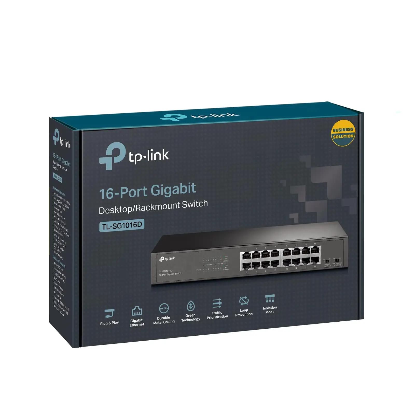 TP-Link vastupidav 16-pordiline Gigabit võrgulüliti rackmount – kasutusnäide