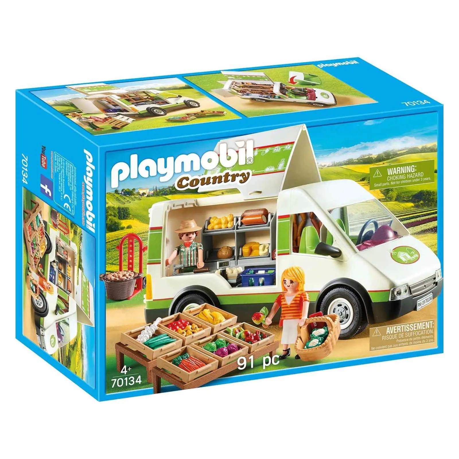 PLAYMOBIL värvikas Hofladen-auto lastele — mänguline turukiosk