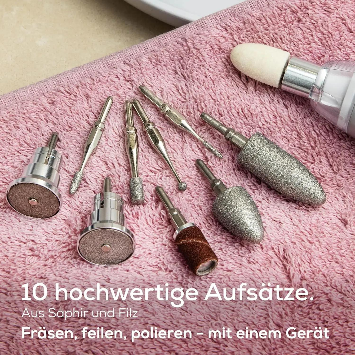 Beurer maniküüri‑pediküüri komplekt – täpne elektriline hooldus – pakend ja tarvikud