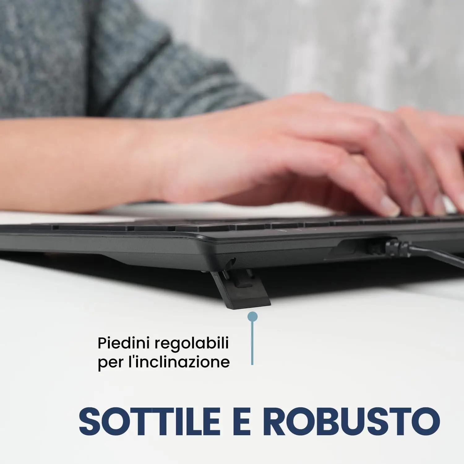 Perixx mugav ja vaikne USB-klaviatuur töökohale — plastik – kasutusnäide