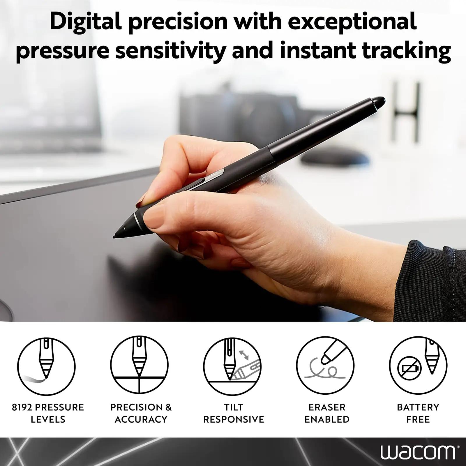 Wacom aluminiumist Pro Pen 2 – täpne joonistuspliiats KP504E – pakend ja tarvikud
