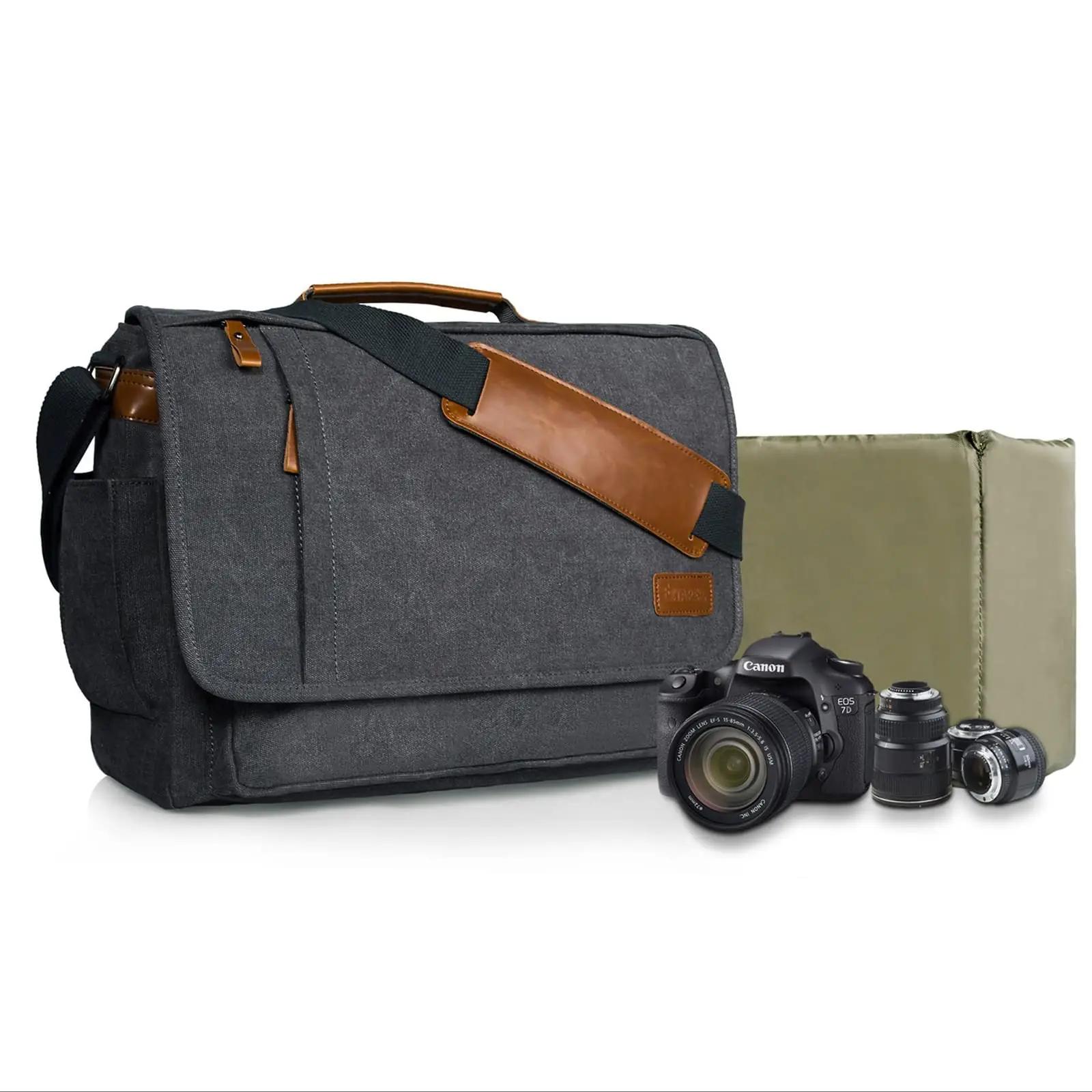 ESTARER veekindel kaamerakott canvasist — turvaline SLR/DSLR