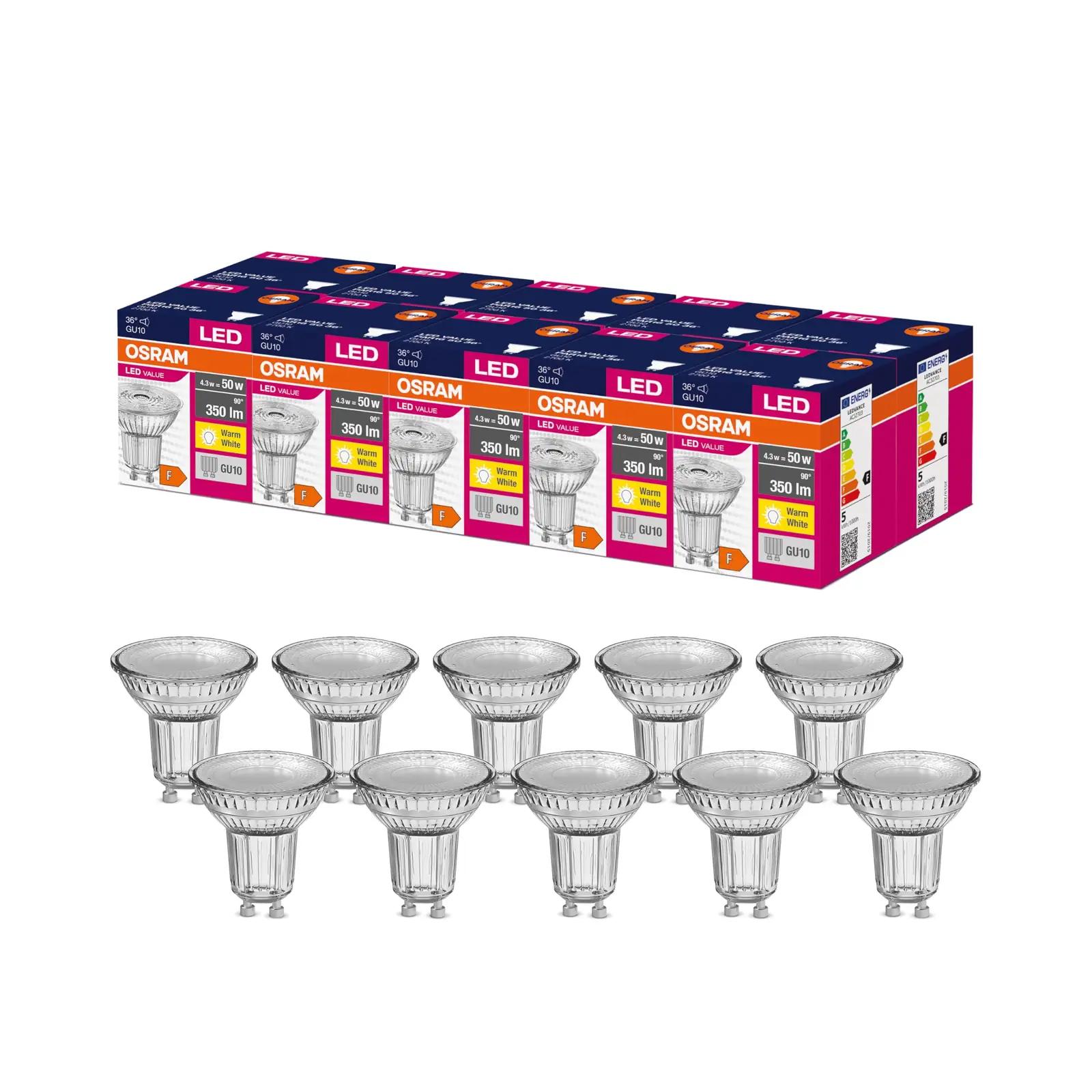 Osram LED lambipakk: soojavalge GU10 reflektor 10tk