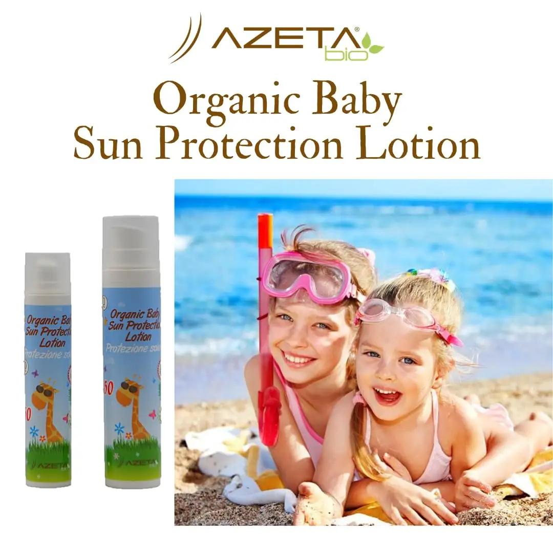 AZETA bio looduslik beebipäikesekreem SPF50 — 100 ml – kasutusnäide