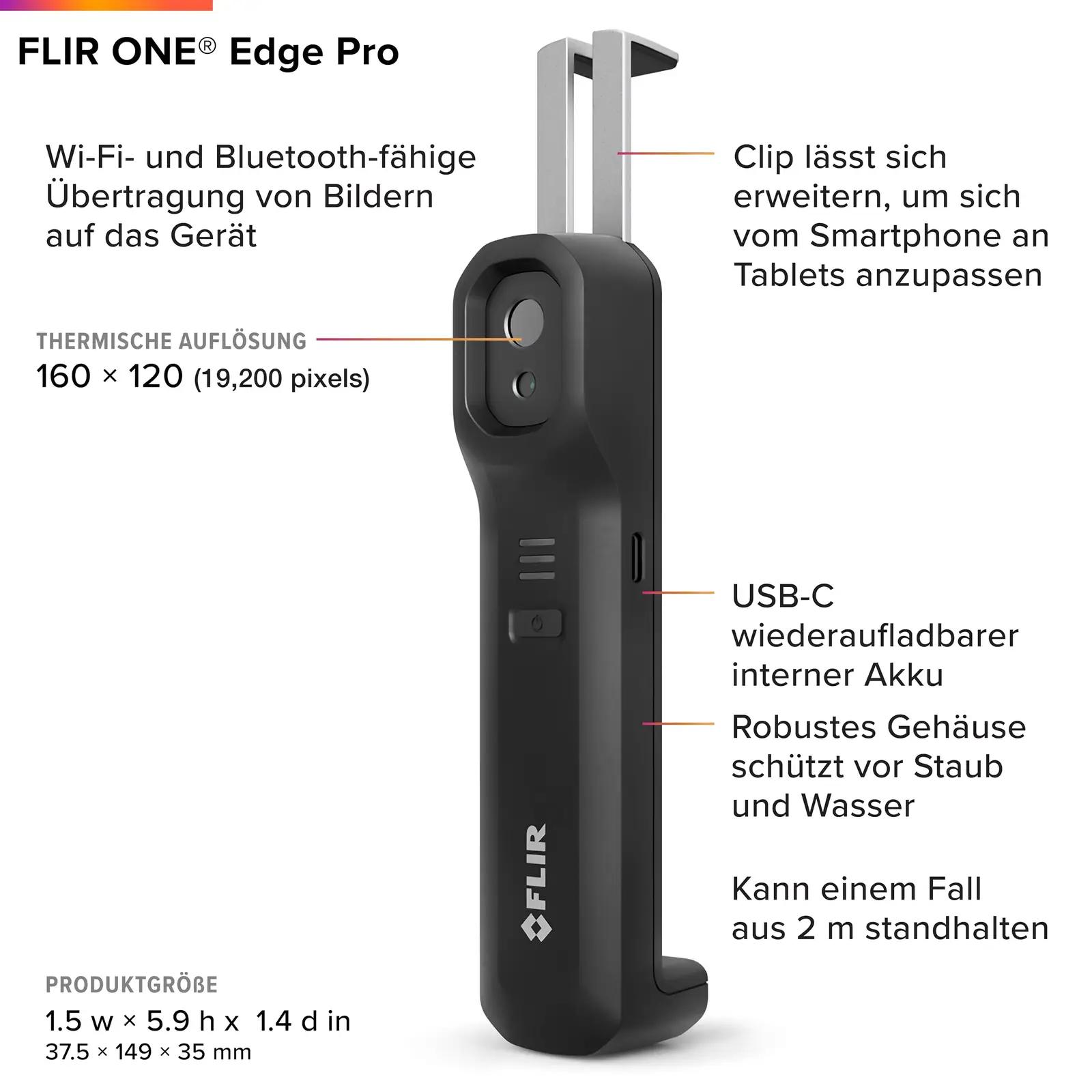 FLIR soojuspiltkaamera nutitelefonile – täpne ja kaasaskantav – pakend ja tarvikud