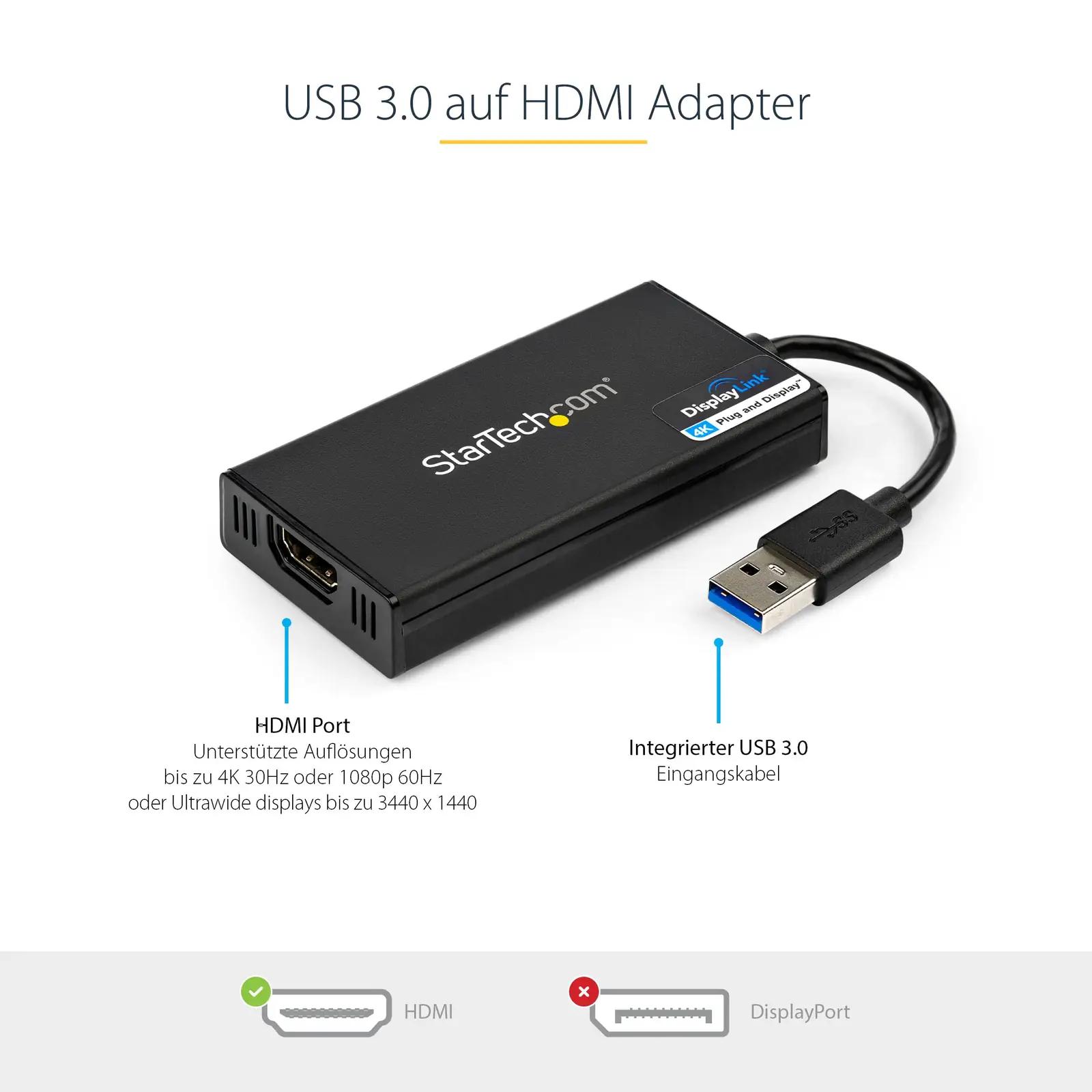 StarTech USB32HD4K dp-hdmi adapterid – detailne lähivaade
