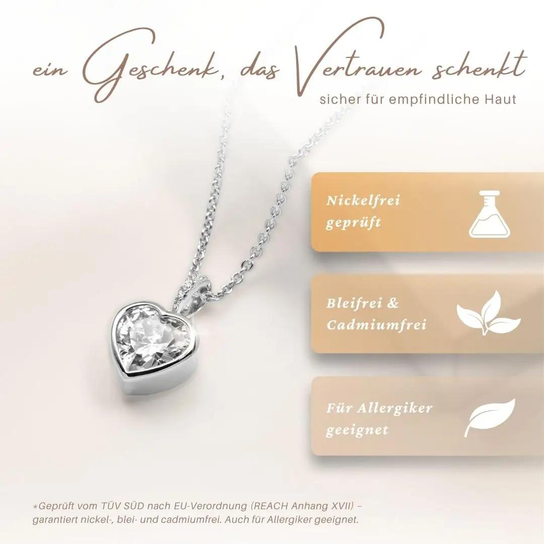 LOVENEST hõbedane südamelikeel kaelakee – elegantne kingitus – lisavaade