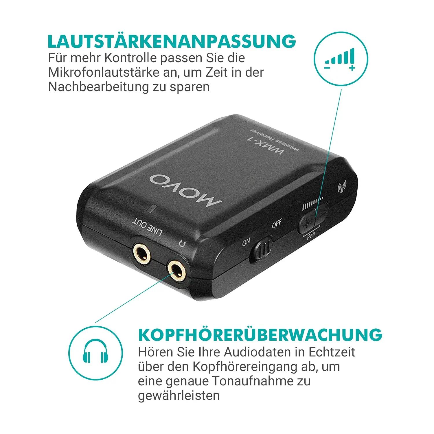 Movo juhtmevaba lavalier-mikrofon WMX-1-DUO – pilt 6