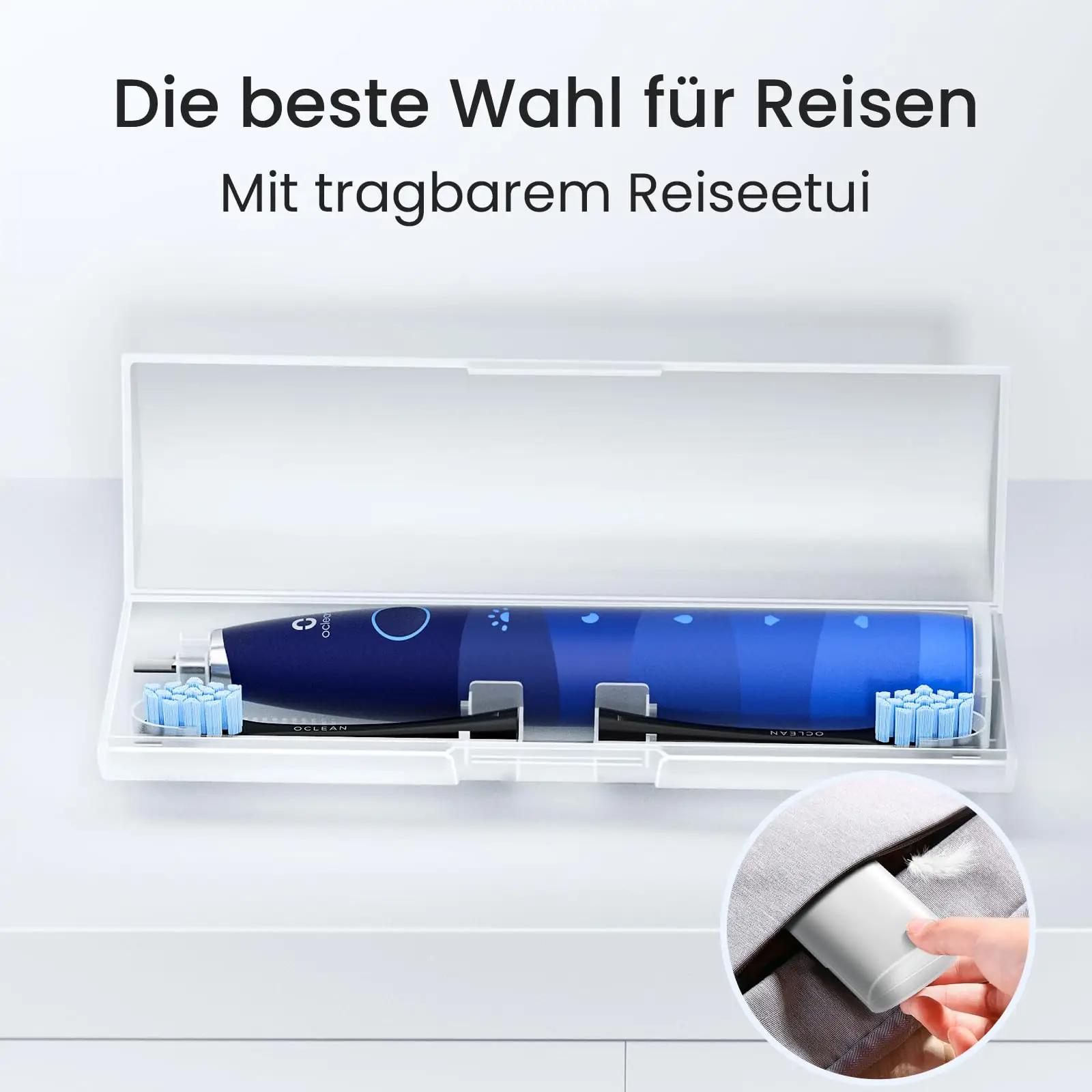 Oclean hea reisihambahari TravelGo Flow Set Blue – pakend ja tarvikud