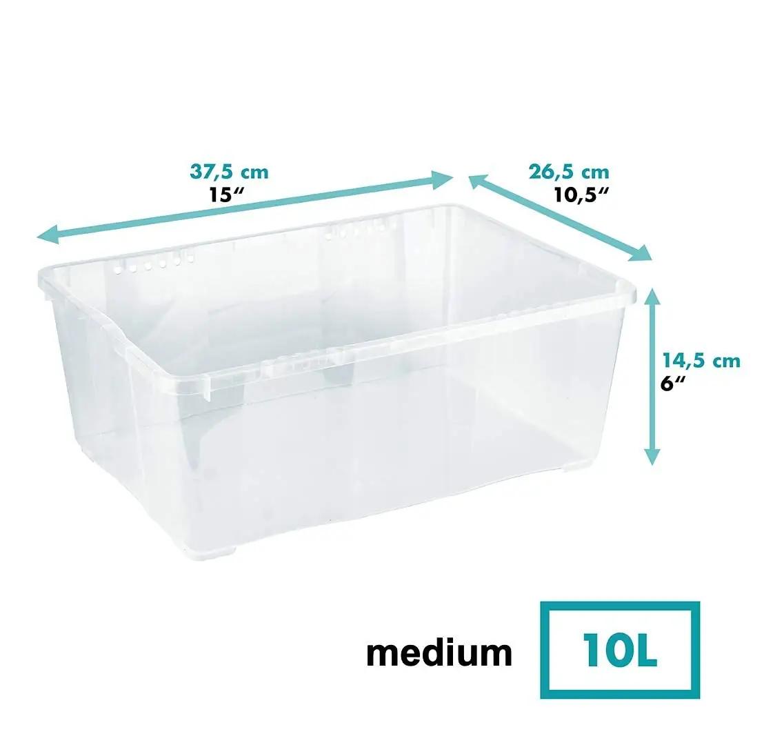 Grizzly läbipaistvad hoiukastid 10×10 L komplekt – pilt 6